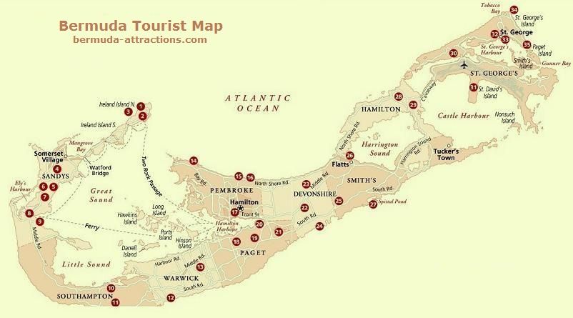 Bermuda Tourist Map